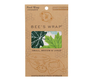 Bee's Wrap Set of 3 Assorted Size Wraps, Forest Floor