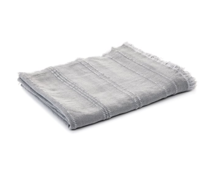 Nantucket Grey Throw Blanket, 88x90