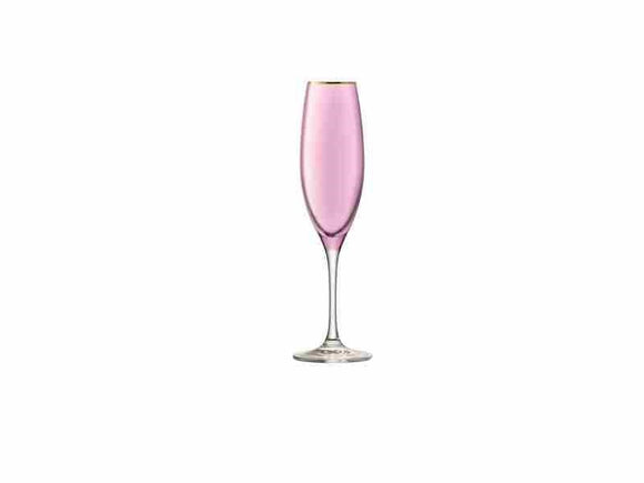 LSA Sorbet Champagne Flutes, Rose Set of 2 225ml
