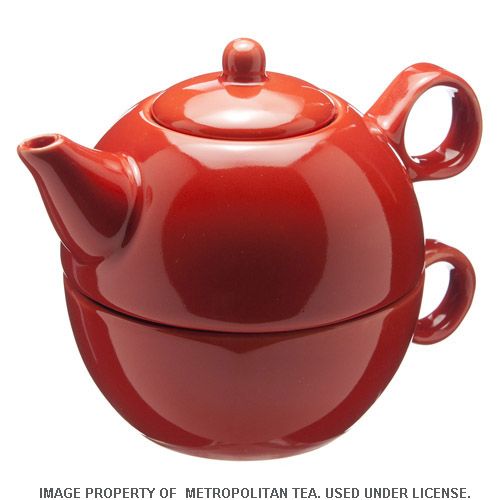 1 Cup T4 Me Teapot, Vermilion