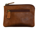Rugged Earth Leather Card-Size, ID/Coin Slim Zip Wallet, Style 990004