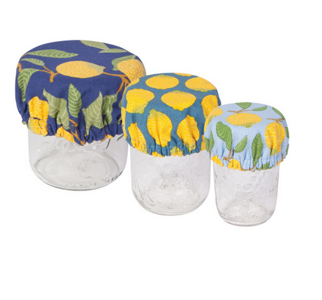 Now Designs Mini Bowl / Jar Covers, 3pc - Lemons