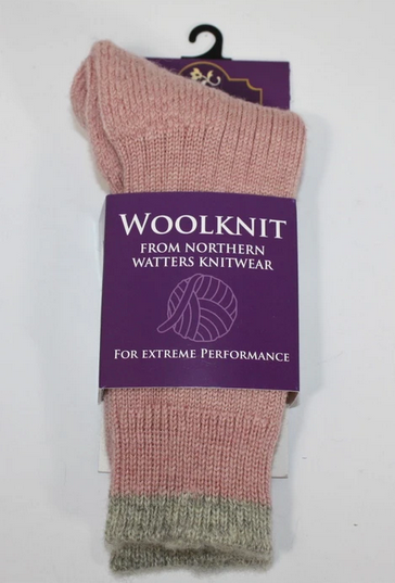 Northern Watters Wool Socks, Rose Tweed