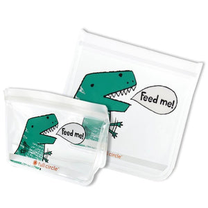 ZipTuck Re-Usable Lunch Bags, Set of 2 - Dino