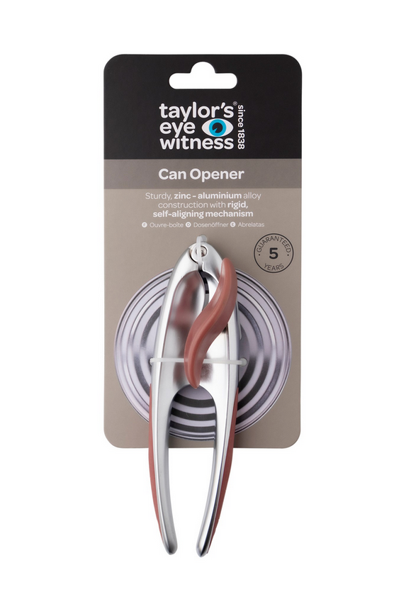 Taylor's Eye Witness Can Opener, Baked Clay
