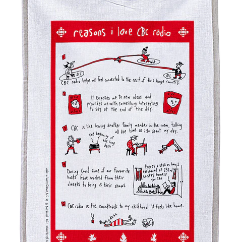 Tea Towel - Reasons I love CBC radio