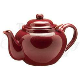 Metropolitan Glazed Ceramic Teapot, 3 Cup - Burgundy