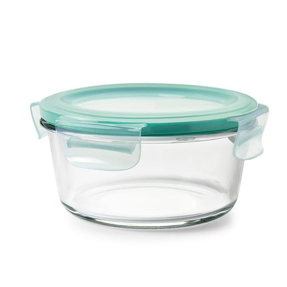 OXO SmartSeal Round Glass Container, 4 Cup/945ml