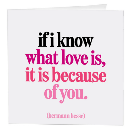 Quotable Card - If I Know What Love Is, RO
