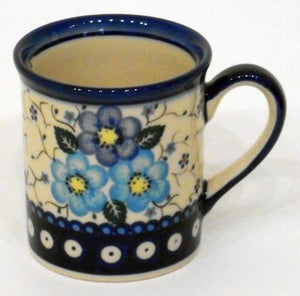 Mug, Small, 250mL, Blue Flowers & Vines