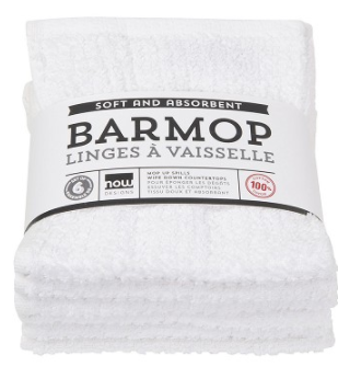Now Designs Small Barmop Dishtowels, 6pc White