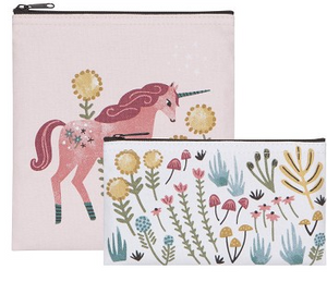 Danica Jubilee Re-Usable Snack Bags, 2pc - Unicorn