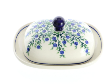 Blueberries Royale Large Butter Dish