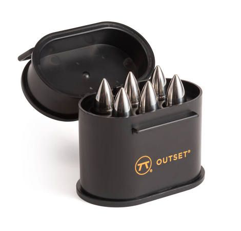 Outset Bullet Whiskey Chillers w/ Case, 7pc