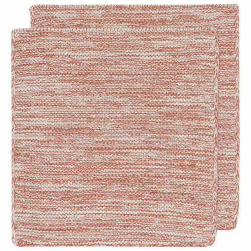 Heirloom Knit Dishcloths, Clay - Set of 2