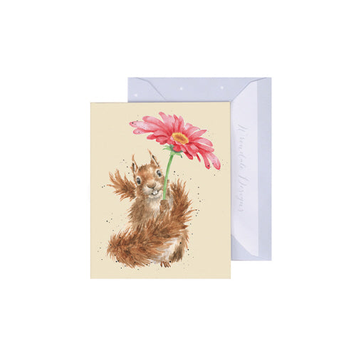 Wrendale Mini Greeting Card, Flowers Come After Rain