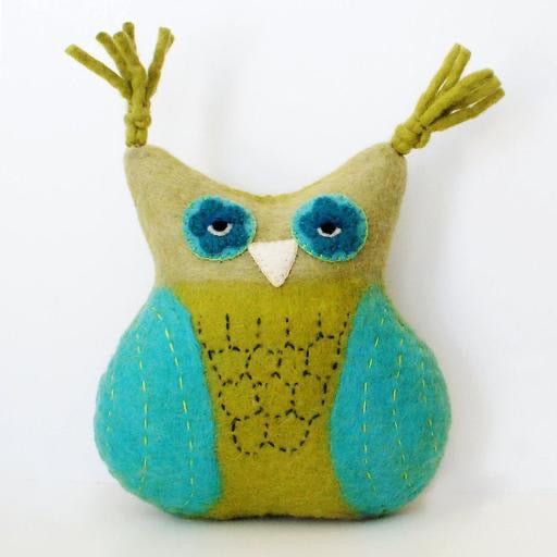 Hamro Felt Doll, Green Owl