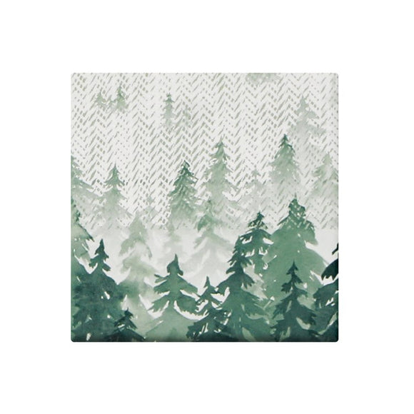 Boreal Forest Printed Ceramic Coaster Set, 6pc