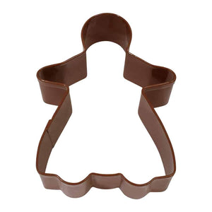 Gingerbread Girl Polyresin Brown Cookie Cutter, 3.75"