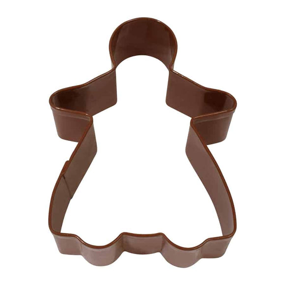 Gingerbread Girl Polyresin Brown Cookie Cutter, 3.75