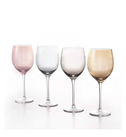 Brilliant Rainbow Glo Wine Glass Set 470ml, 4pc