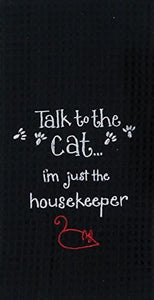 Kay Dee Waffle Tea Towel, Talk To The Cat
