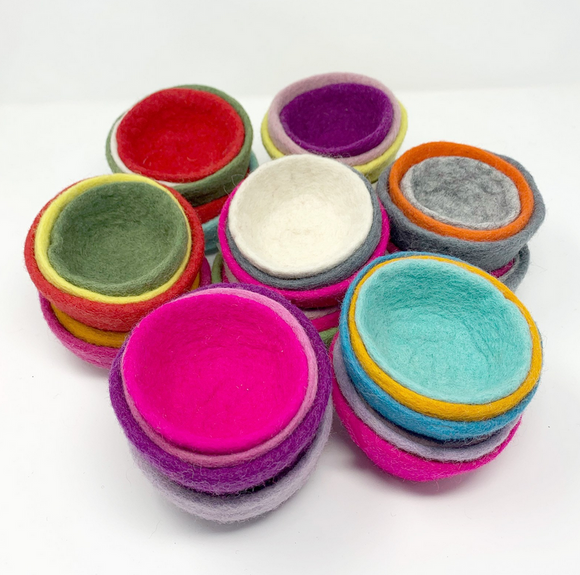Hamro Felt Nesting Bowl Set, 2pc - Assorted Colours