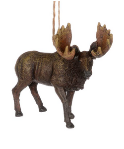 Moose Walking Ornament, 4"