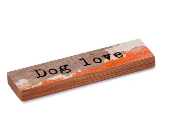Dog Love Timber Magnet