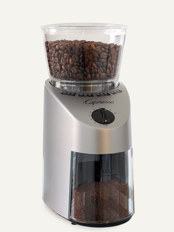 Capresso Infinity Conical Burr Grinder, Stainless Finish