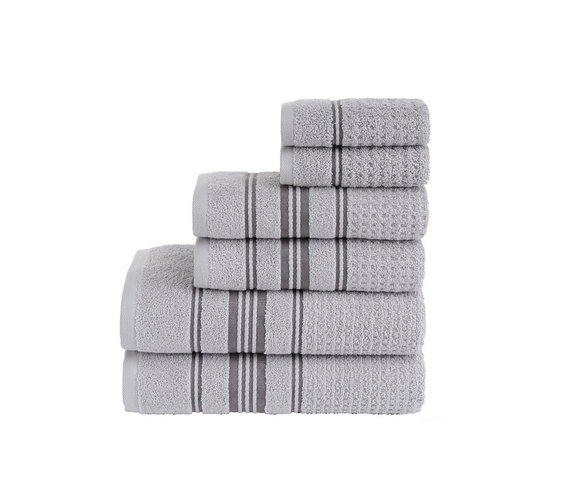 Talesma Aspen Towel Set, 6pc - Silver Grey