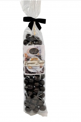 Dark Chocolate Covered Espresso Beans in Gift Bag, 125g