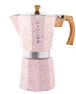 Grosche Milano Stovetop Espresso Maker, Speckled Pink 9 Cup