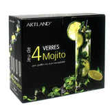 Mojito Glasses, Set of 4 500ml w/4 S/S Straws