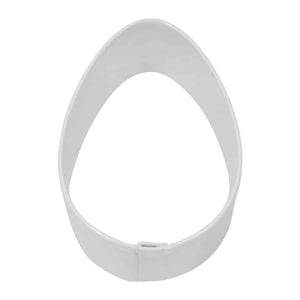 Easter Egg Polyresin White Cookie Cutter, 2.5"