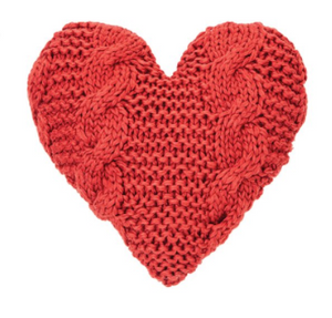 Brunelli Cinnamon Red Heart Cushion, 12x13"