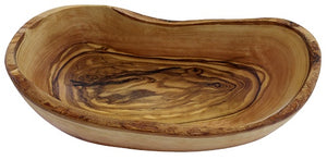 Olive Wood Natural Form Oval Bowl, Small, 5-7.5x4"