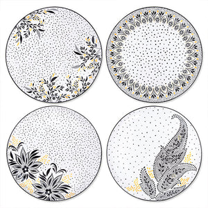 Sara Miller Artisanne Noir Dinner Plates 10.5", Set/4