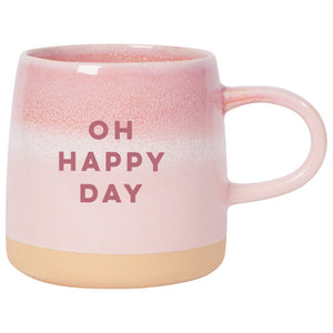 Oh Happy Day Decal Glaze Mug, Pink 12oz