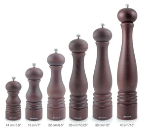 Castell Pepper Mill, Walnut Wood Stain Finish 9"