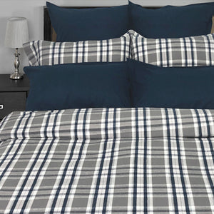 Simon Plaid Flannel Duvet Cover Set, King