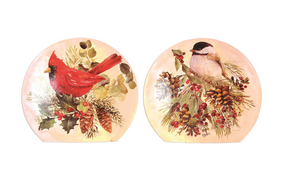 Pine Boughs & Birds Small Pre-Lit Round Orb (Assorted)