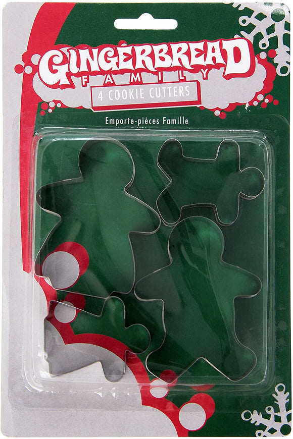 Fox Run Gingerbread Family Cookie Cutter Set, 4pc