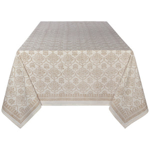 Danica Heirloom Block Print Tablecloth, Lotus 60x90"