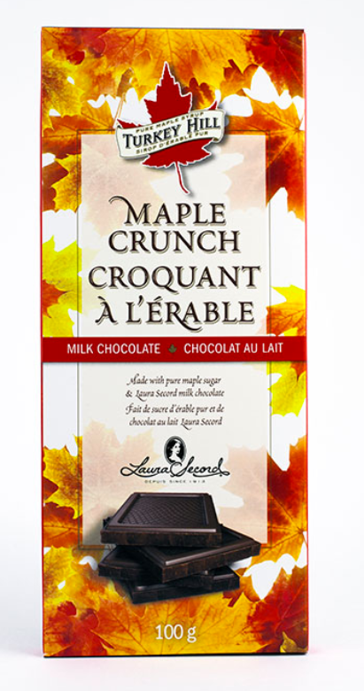 Maple Crunch Milk Chocolate Bar, 100g