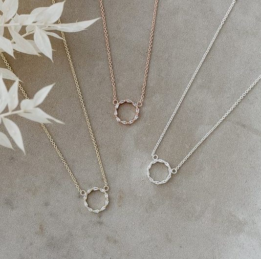 Glee Jewellery Kin Necklace, Rose Gold