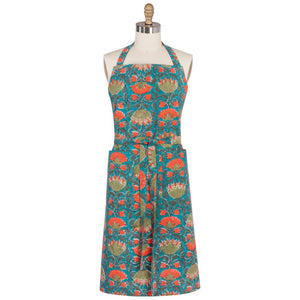 Danica Heirloom Block-Print Apron, Allure