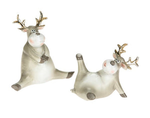 3" Grey Funny Reindeer