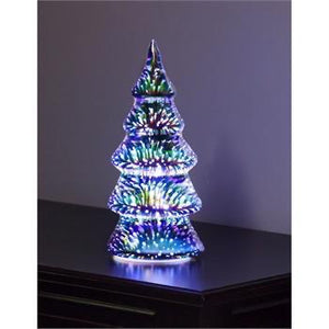 Stargazing 9" LED Christmas Tree, Starburst, Silver