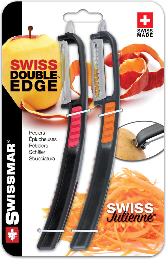 Swissmar Straight Peeler Set, Double Edge & Julienne Blade